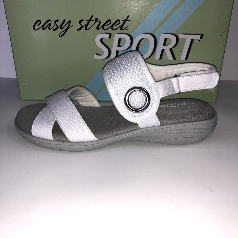 Easy Street Shae Fabric Open Toe Casual Sandals - Picture 2 of 4